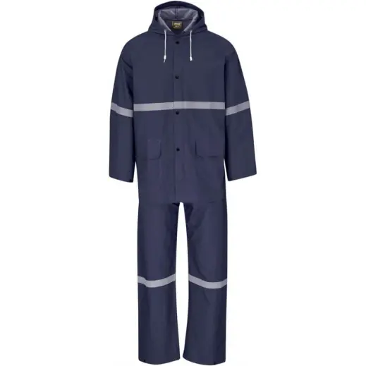 Tornado Rainsuit Polyester PVC Navy Front